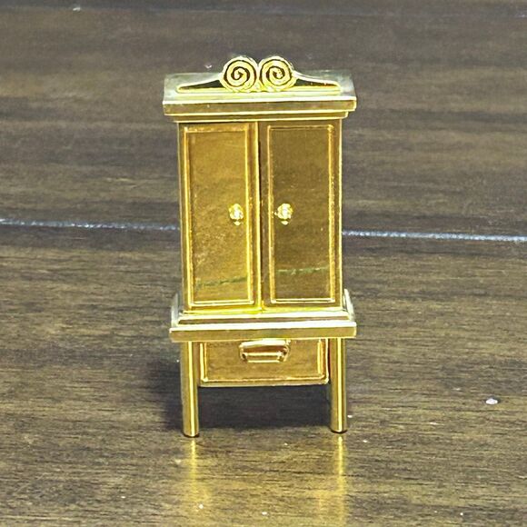 Miniature Desk Shelf Clock Cabinet Hutch 1.25"W X 2.75"T - Picture 3 of 6